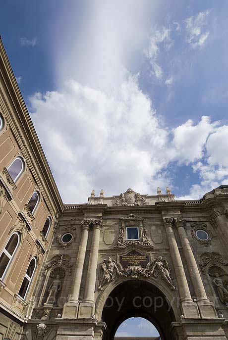 Wall of Royal Palace of Buda in Budapest photo